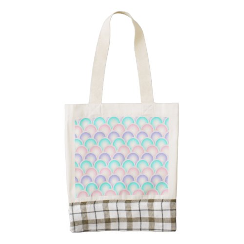 pretty pastel purple pink turquoise mermaid scales zazzle HEART tote bag