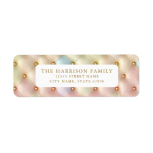 Pretty Pastel Quilted Pattern Address Labels