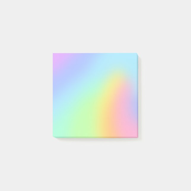 Pretty Pastel Rainbow Blur Post-it Notes (Front)