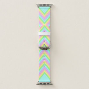 Pretty Pastel Rainbow Chevron Apple Watch Band
