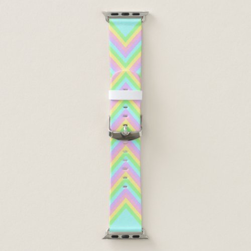 Pretty Pastel Rainbow Chevron Apple Watch Band