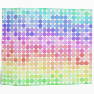 Pretty Pastel Rainbow Dots Binder