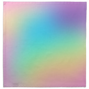 Pretty Pastel Rainbow Gradient Wedding Cloth Napkin