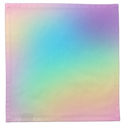 Pretty Pastel Rainbow Gradient Wedding Cloth Napkin