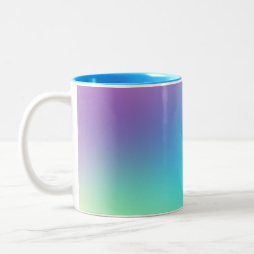 Pretty Pastel Rainbow Gradient Wedding Two_Tone Coffee Mug