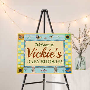 Pretty Pastel Spring Baby Shower Sign