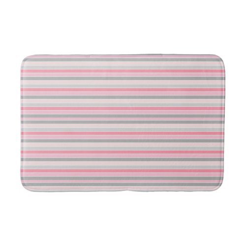 Pretty Pastel Stripe Bath Mat