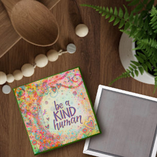 Pretty Pastel Tree Be a Kind Human Inspirivity Magnet