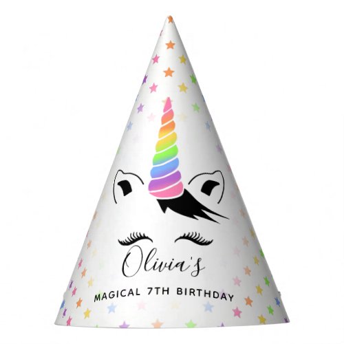 Pretty Pastel Unicorn Birthday Party Hat