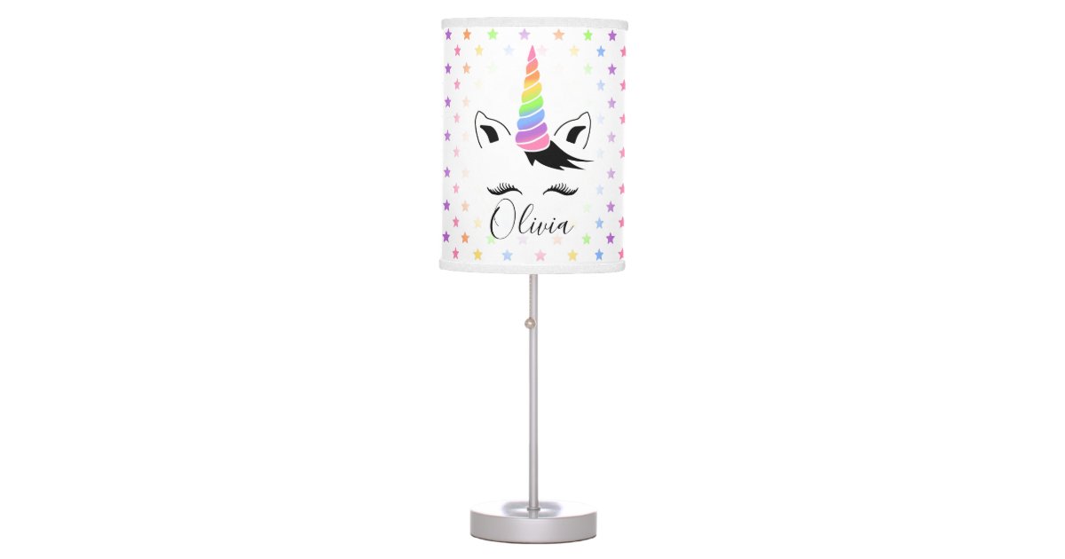 Pretty Pastel Unicorn Desk Lamp Zazzle Com