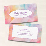 Pretty Pastel Watercolor Abstract Play Date Mommy Calling Card at Zazzle
