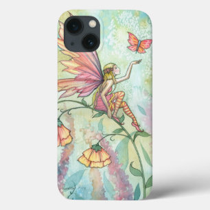 Pretty Pastel Watercolor Flower Fairy Art iPhone 13 Case