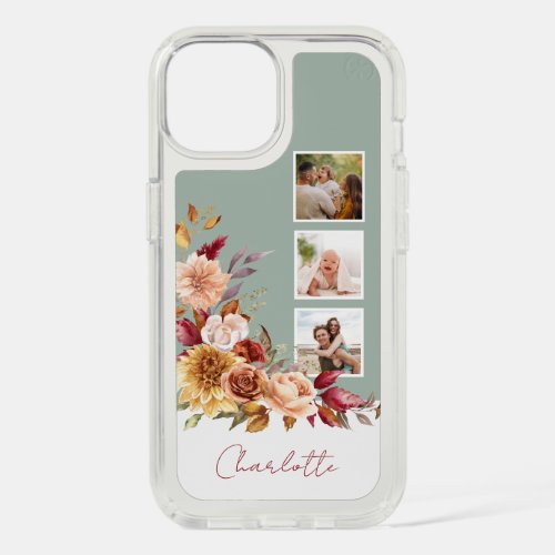 Pretty Pastel Watercolor Flowers 3_Photos wName iPhone 15 Case