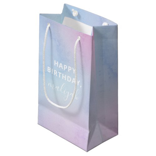 Pretty Pastel Watercolor Small Gift Bag