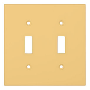 Pretty Pastel Yellow Peach Solid Color Light Switch Cover