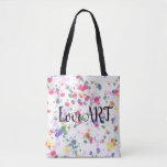 Pretty Pastels Colorful Paint Splat Tote Bags at Zazzle