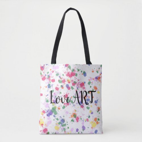 Pretty Pastels Colorful Paint Splat Tote Bags