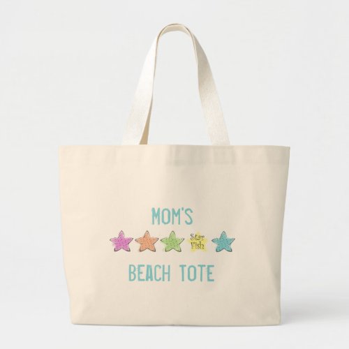 Pretty Pastels Custom Starfish Beach Tote Bag