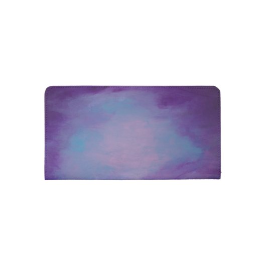 Pretty Pastels | Cute Pink Cloud Purple Blue Sky Checkbook Cover (Back)