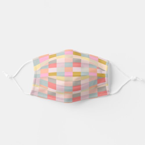 Pretty Pastels Simple Geometric Pattern Adult Cloth Face Mask