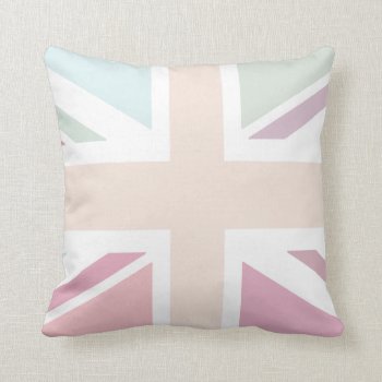 Pretty Pastels Union Flag Cushion by ConstanceJudes at Zazzle