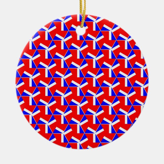 Pretty Pattern 03 Ceramic Ornament (Front)