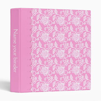 Pretty Patterned office binders Pink