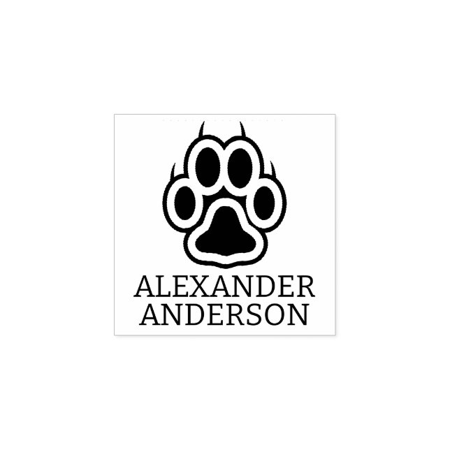 Pretty Paw Personalize Rubber Stamp (Imprint)