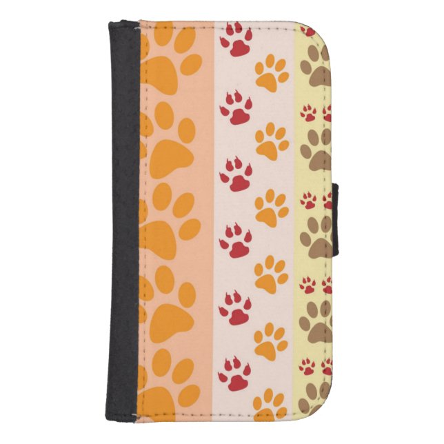 Pretty Paw Prints Samsung Galaxy S4 Samsung Galaxy Wallet Case (Front)