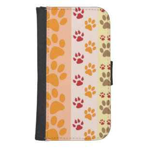 Pretty Paw Prints Samsung Galaxy S4 Phone Wallet