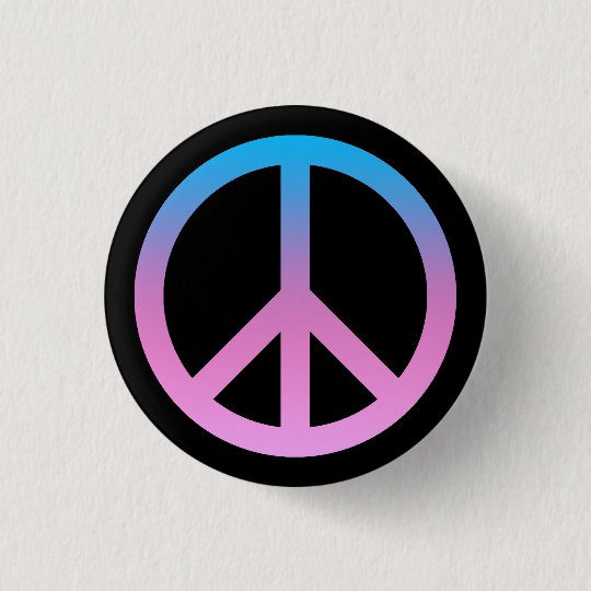 Pretty Peace Symbol Button