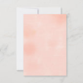 Pretty Peach Floral Bridal Shower Invitation Card (Back)