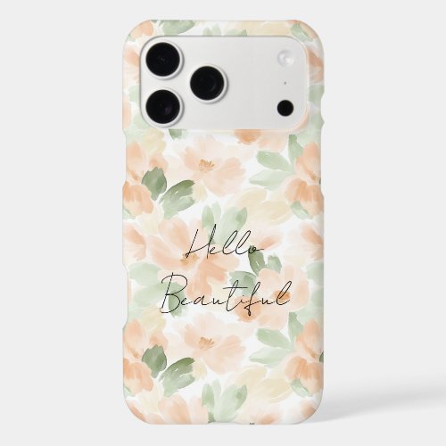 Pretty Peach Flowers iPhone 17 Pro Max Case