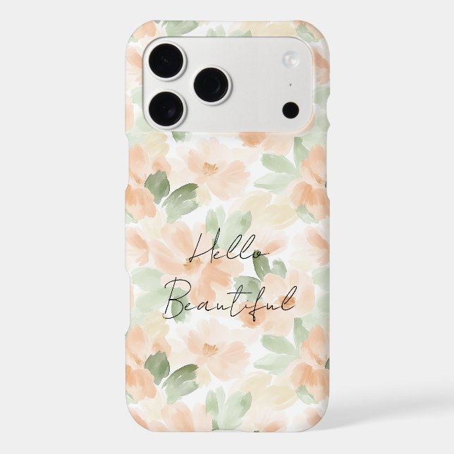 Pretty Peach Flowers Case-Mate iPhone Case (Back)