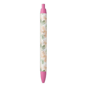 Pretty Peach Flowers Pen