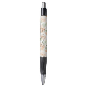 Pretty Peach Flowers Pen