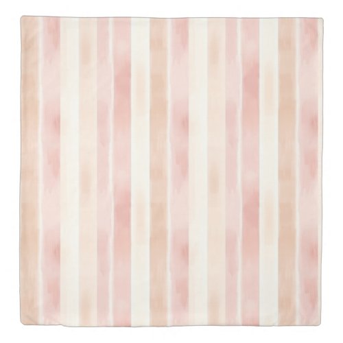 Pretty Peach Pink Cream Stripes 