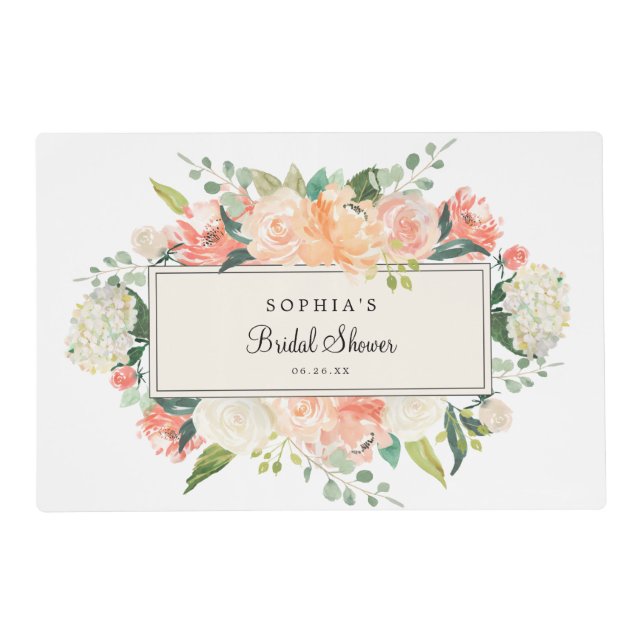 Pretty Peach Place Mat (Front)