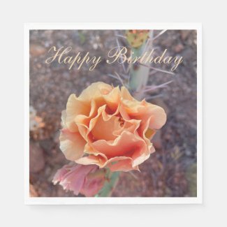 Pretty Peach Prickly Pear Flower