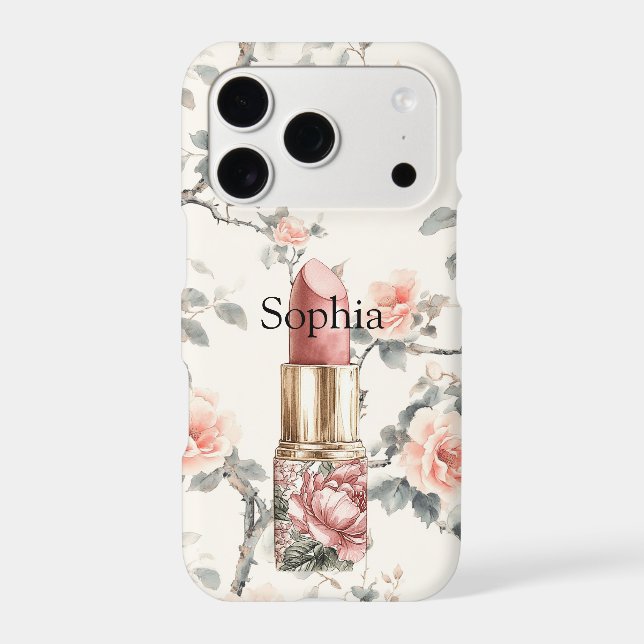 Pretty Peach Roses Floral Lipstick Case-Mate iPhone Case (Back)