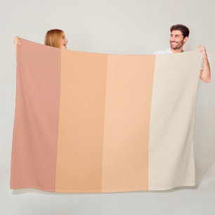 Pretty Peach Stripes Fleece Blanket