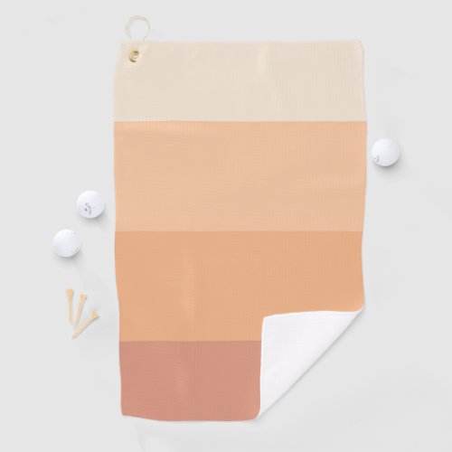 Pretty Peach Stripes Golf Towel