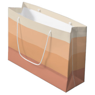 Pretty Peach Stripes Large Gift Bag
