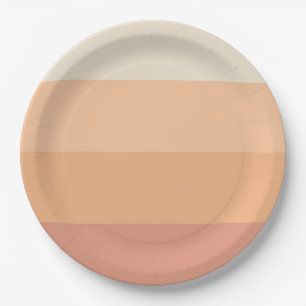 Pretty Peach Stripes Paper Plates