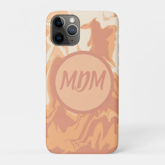Pretty Peach Swirls iPhone 11 Pro Case