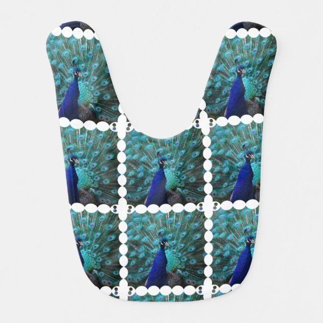 Pretty Peacock Bib (Front)