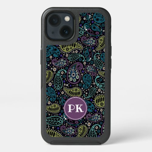 Pretty Peacock Colors Paisley Pattern Case_Mate iP iPhone 13 Case