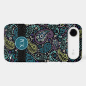 Pretty Peacock Colors Paisley Pattern Case-Mate iPhone Case (Back (Horizontal))