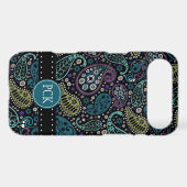 Pretty Peacock Colors Paisley Pattern Case-Mate iPhone Case (Back (Horizontal))