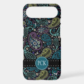 Pretty Peacock Colors Paisley Pattern Case-Mate iPhone Case (Back)
